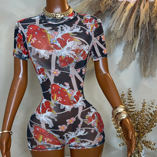 Koi Mesh Romper