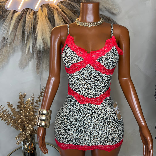 Chettah Date Night Mini Dress