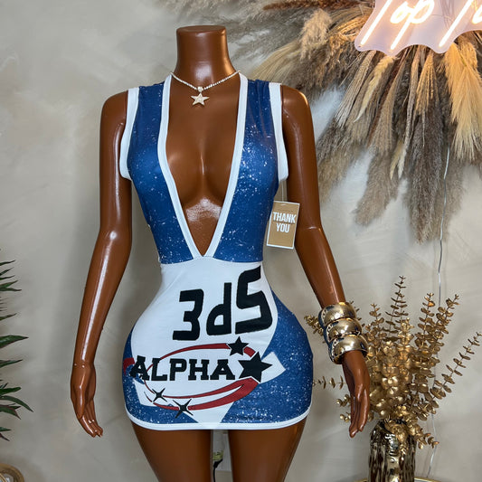 Bad Gyal V Cut Mini Dress