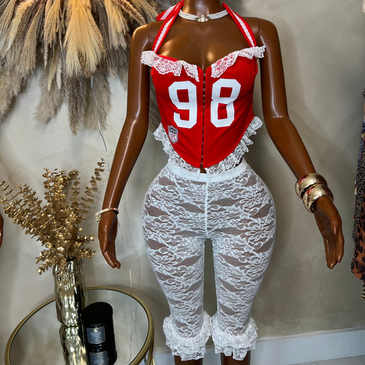 Number Jersey Corset Set