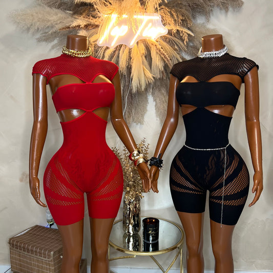 Flame Bodycon Romper